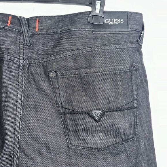 GUESS 38 x 32 Men’s Del Mar Slim Straight Fit Black Jeans - Picture 11 of 16